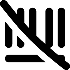 Bar Code Disable Icon from Flex Solid Set