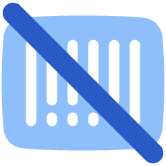 Bar Code Disable Icon from Plump Flat Set