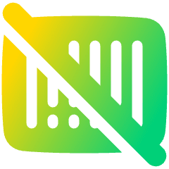 Bar Code Disable Icon from Plump Gradient Set