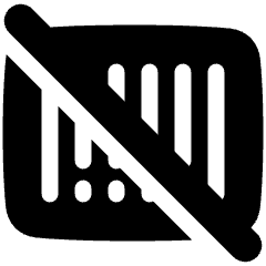 Bar Code Disable Icon from Plump Solid Set