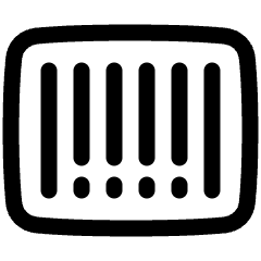 Bar Code Icon from Plump Line Set
