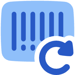 Bar Code Refresh Icon from Plump Flat Set