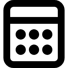 Calculator 1 Icon from Micro Line Set