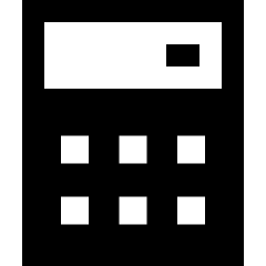 Calculator 1 Icon from Sharp Solid Set