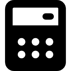 Calculator 1 Icon from Core Solid Set