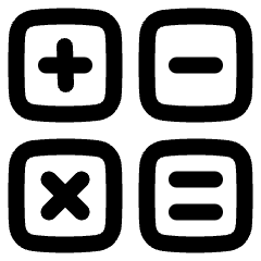 Calculator 2 Icon from Plump Line Set