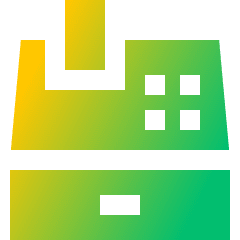 Cashier Icon from Sharp Gradient Set