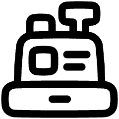 Cashier Icon from Plump Line Set