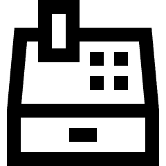 Cashier Icon from Sharp Line Set