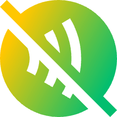 Payment Contactless Off Icon from Sharp Gradient Set