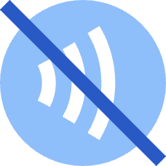 Payment Contactless Off Icon from Sharp Flat Set