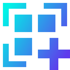 Qr Code Add Generate Icon from Sharp Gradient Set