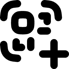 Qr Code Add Generate Icon from Flex Solid Set