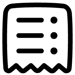 Receipt 1 Icon from Plump Line Set