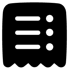 Receipt 1 Icon from Plump Solid Set