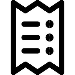 Receipt 2 Icon from Core Line Set