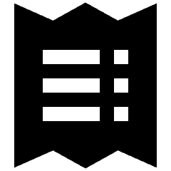 Receipt 2 Icon from Sharp Solid Set
