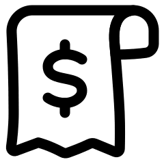 Receipt Icon from Plump Line Set