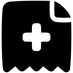 Receipt Add Icon from Plump Solid Set