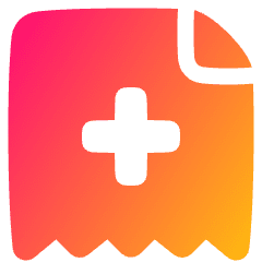 Receipt Add Icon from Plump Gradient Set
