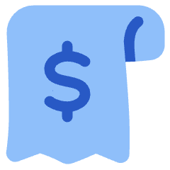 Receipt Icon from Plump Flat Set