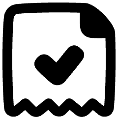 Receipt Check Icon from Plump Remix Set
