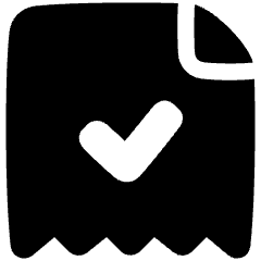 Receipt Check Icon from Plump Solid Set