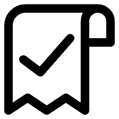 Receipt Check Icon from Core Line Set