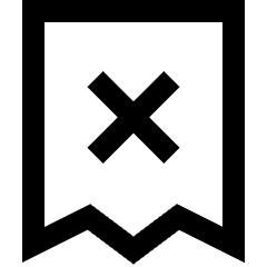 Receipt Cross Icon from Sharp Line Set