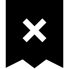 Receipt Cross Icon from Sharp Solid Set
