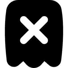 Receipt Cross Icon from Flex Solid Set