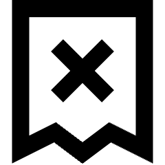 Receipt Cross Icon from Sharp Remix Set