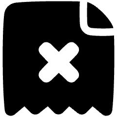Receipt Cross Icon from Plump Solid Set