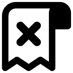 Receipt Cross Icon from Core Remix Set