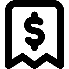 Receipt Icon from Micro Line Set