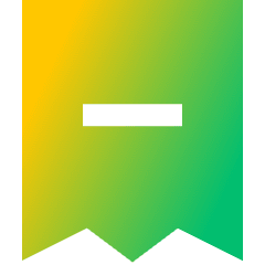 Receipt Subtract Icon from Sharp Gradient Set