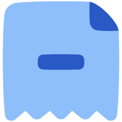 Receipt Subtract Icon from Plump Flat Set