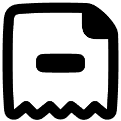 Receipt Subtract Icon from Plump Remix Set
