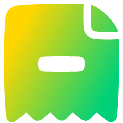 Receipt Subtract Icon from Plump Gradient Set