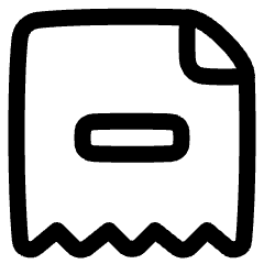 Receipt Subtract Icon from Plump Line Set