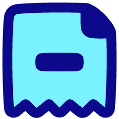 Receipt Subtract Icon from Plump Pop Set