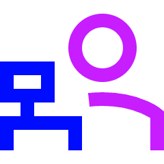 Shop Cashier Man Icon from Sharp Neon Set