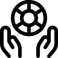 Casino Chip Hold Icon from Ultimate Regular Set