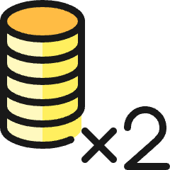 Casino Chips Double 1 Icon from Ultimate Colors Set