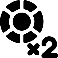 Casino Chips Double Icon from Ultimate Bold Set