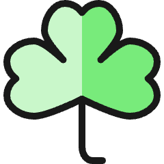 Casino Clover Icon from Ultimate Colors Set