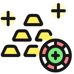 Casino Gold Bars Icon from Ultimate Colors Set