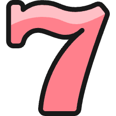 Casino Lucky 7 Icon from Ultimate Colors Set