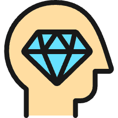 Casino Player Diamond Icon from Ultimate Colors Set
