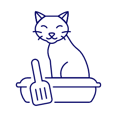Cat Pooping Illustration from UX Line Set